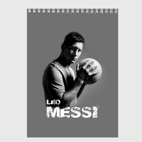 Скетчбук с принтом Leo Messi , 100% бумага
 | 48 листов, плотность листов — 100 г/м2, плотность картонной обложки — 250 г/м2. Листы скреплены сверху удобной пружинной спиралью | Тематика изображения на принте: barcelona | spanish | аргентина | барселона | испания | лео | месси | мяч | футбол | футболист