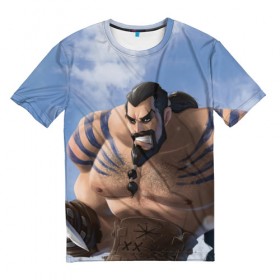 Мужская футболка 3D с принтом Кхал Дрого , 100% полиэфир | прямой крой, круглый вырез горловины, длина до линии бедер | game of thrones | игра престолов