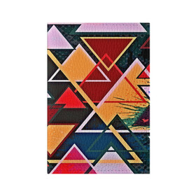 Обложка для паспорта матовая кожа с принтом similar triangles , натуральная матовая кожа | размер 19,3 х 13,7 см; прозрачные пластиковые крепления | абстракция | бумага | геометрия | грани | изгиб | линии | оптические | полигоны | полосы | постель | розовый | сочетания | текстура | треугольники