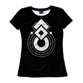 Женская футболка 3D с принтом Темные круги , 100% полиэфир ( синтетическое хлопкоподобное полотно) | прямой крой, круглый вырез горловины, длина до линии бедер | 