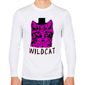 Мужской лонгслив хлопок с принтом wildcat , 100% хлопок |  | cat | gta | gtaonline | wildcat | кот