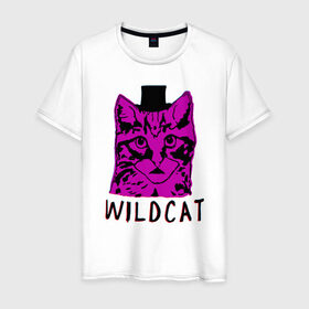 Мужская футболка хлопок с принтом wildcat , 100% хлопок | прямой крой, круглый вырез горловины, длина до линии бедер, слегка спущенное плечо. | Тематика изображения на принте: cat | gta | gtaonline | wildcat | кот