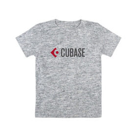 Детская футболка хлопок с принтом Cubase , 100% хлопок | круглый вырез горловины, полуприлегающий силуэт, длина до линии бедер | cubase
