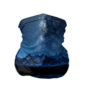 Бандана-труба 3D с принтом Млечный путь , 100% полиэстер, ткань с особыми свойствами — Activecool | плотность 150‒180 г/м2; хорошо тянется, но сохраняет форму | ночной | пейзаж | синий