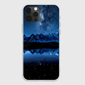 Чехол для iPhone 12 Pro Max с принтом Млечный путь , Силикон |  | ночной | пейзаж | синий