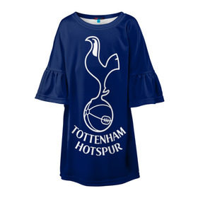 Детское платье 3D с принтом Tottenham hotspur , 100% полиэстер | прямой силуэт, чуть расширенный к низу. Круглая горловина, на рукавах — воланы | football | англия | болельщик | игрок | лондон | премьер лига | тоттенхэм хотспур | фанат | футбол | футболист | шпоры