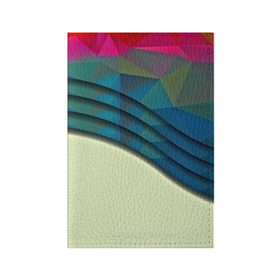 Обложка для паспорта матовая кожа с принтом Абстрактные линии , натуральная матовая кожа | размер 19,3 х 13,7 см; прозрачные пластиковые крепления | абстракция | бумага | геометрия | грани | изгиб | линии | оптические | полигоны | полосы | постель | розовый | сочетания | текстура | треугольники