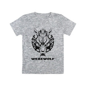 Детская футболка хлопок с принтом Werewolf (оборотень) , 100% хлопок | круглый вырез горловины, полуприлегающий силуэт, длина до линии бедер | 