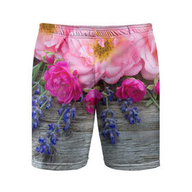 Мужские шорты 3D спортивные с принтом Весенний аромат ,  |  | желтый | красный | любовь | новинки | подарок | розы | сердце | текстура | тюльпаны | цветы