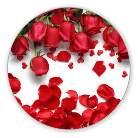 Коврик круглый с принтом Сильные чуства , резина и полиэстер | круглая форма, изображение наносится на всю лицевую часть | желтый | красный | любовь | новинки | подарок | розы | сердце | текстура | тюльпаны | цветы