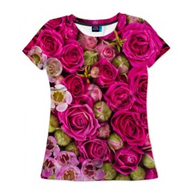 Женская футболка 3D с принтом Пылания страсти , 100% полиэфир ( синтетическое хлопкоподобное полотно) | прямой крой, круглый вырез горловины, длина до линии бедер | желтый | красный | любовь | новинки | подарок | розы | сердце | текстура | тюльпаны | цветы