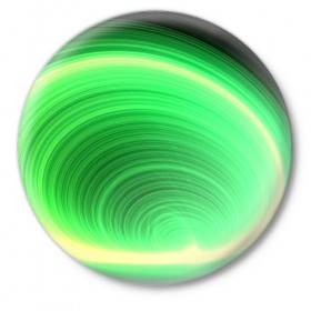 Значок с принтом Зеленые круги ,  металл | круглая форма, металлическая застежка в виде булавки | 