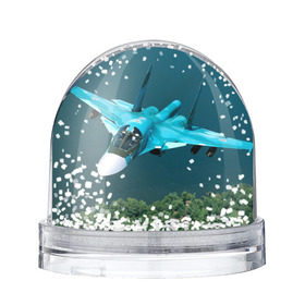 Снежный шар с принтом Су 34 , Пластик | Изображение внутри шара печатается на глянцевой фотобумаге с двух сторон | самолет