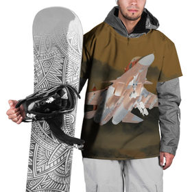 Накидка на куртку 3D с принтом Ночной полет Сухого , 100% полиэстер |  | Тематика изображения на принте: 