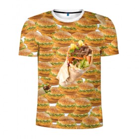 Мужская футболка 3D спортивная с принтом Best food ever , 100% полиэстер с улучшенными характеристиками | приталенный силуэт, круглая горловина, широкие плечи, сужается к линии бедра | Тематика изображения на принте: burger | fast food | бургер | донер | фастфуд | шава | шаурма