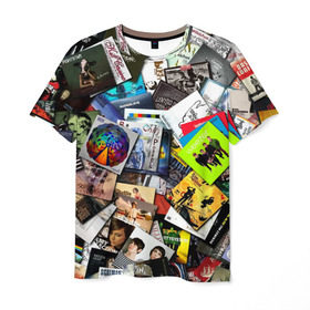 Мужская футболка 3D с принтом Albums , 100% полиэфир | прямой крой, круглый вырез горловины, длина до линии бедер | music | rock | rock and roll | музыка | рок