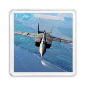 Магнит 55*55 с принтом МиГ-31 , Пластик | Размер: 65*65 мм; Размер печати: 55*55 мм | самолет