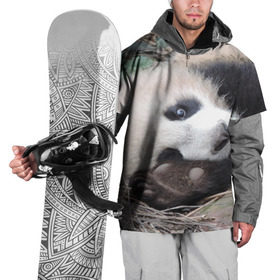 Накидка на куртку 3D с принтом Лапка панда , 100% полиэстер |  | бамбук | животное | медведь