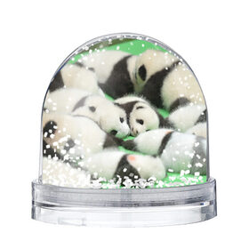 Снежный шар с принтом Новорожденные панды , Пластик | Изображение внутри шара печатается на глянцевой фотобумаге с двух сторон | бамбук | животное | медведь