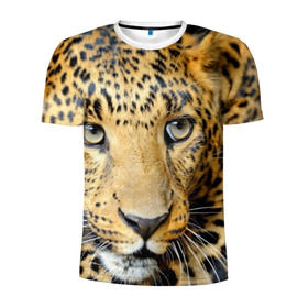 Мужская футболка 3D спортивная с принтом Леопард , 100% полиэстер с улучшенными характеристиками | приталенный силуэт, круглая горловина, широкие плечи, сужается к линии бедра | властелин | глаз | грация | животные | зверь | кот | кошачий | кошки | крупный | леопард | лес | млекопитающее | природа | пятна | рыжий | усатый | усы | фауна | флора | хищник | хозяин | царь джунгли