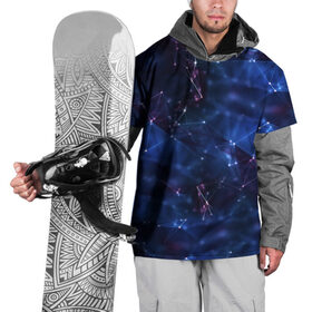 Накидка на куртку 3D с принтом Ледяной блеск , 100% полиэстер |  | абстракция | блеск | лёд | плетение | синий | точки