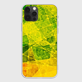 Чехол для iPhone 12 Pro Max с принтом Particles , Силикон |  | желтый | зеленый | потертый | треугольники | яркий