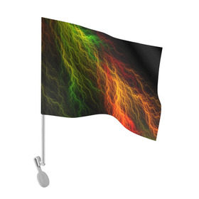 Флаг для автомобиля с принтом Цветные линии , 100% полиэстер | Размер: 30*21 см | молния | пестрый | разноцветный