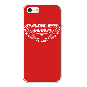 Чехол для iPhone 5/5S матовый с принтом Eagles mma , Силикон | Область печати: задняя сторона чехла, без боковых панелей | maa | ufc | бои | бойцы | дагестан | единоборства | мма | орел | хабиб нурмагомедов