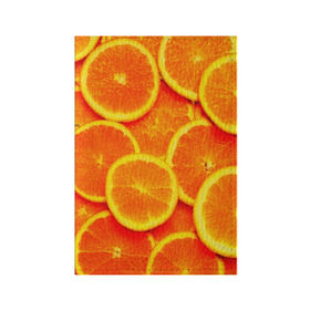 Обложка для паспорта матовая кожа с принтом Сочные апельсины , натуральная матовая кожа | размер 19,3 х 13,7 см; прозрачные пластиковые крепления | Тематика изображения на принте: апельсин | летние | сочные | цитрус | яркие