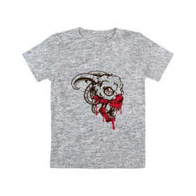 Детская футболка хлопок с принтом Монстр , 100% хлопок | круглый вырез горловины, полуприлегающий силуэт, длина до линии бедер | дьявол | козел | кровь | монстр