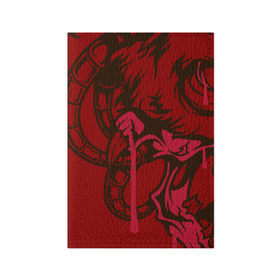 Обложка для паспорта матовая кожа с принтом Монстр , натуральная матовая кожа | размер 19,3 х 13,7 см; прозрачные пластиковые крепления | дьявол | козел | кровь | монстр
