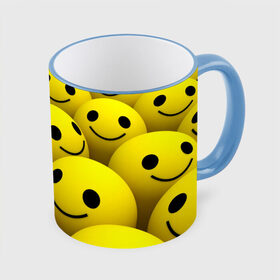 Кружка 3D с принтом Счастливые смайлики , керамика | ёмкость 330 мл | no problems | smile | без проблем | весёлый | довольный | оптимизм | позитив | позитивный | радость | смайлики | смех | счастливый | счастье | улыбаться | улыбка | хорошее настроение