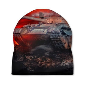 Шапка 3D с принтом Tank , 100% полиэстер | универсальный размер, печать по всей поверхности изделия | 3d | 9 мая | война | огонь | победа | танк | танкист | техника