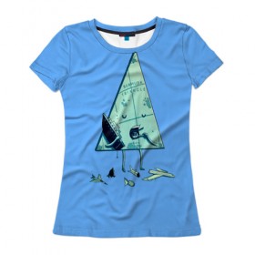 Женская футболка 3D с принтом Бермудские острова , 100% полиэфир ( синтетическое хлопкоподобное полотно) | прямой крой, круглый вырез горловины, длина до линии бедер | 