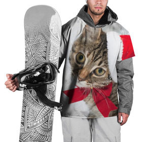 Накидка на куртку 3D с принтом Новогодний кот в колпаке , 100% полиэстер |  | Тематика изображения на принте: грустный | добрый | животное | киса | киска кися | кот | котенок | котэ | кошка | красивый | лапа | лапка | ласковый | милый | моська | мурлыка | прикольный | смешной | унылый | усатый | шерсть