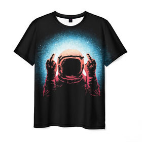 Мужская футболка 3D с принтом Spaceman , 100% полиэфир | прямой крой, круглый вырез горловины, длина до линии бедер | cosmic | galaxy | space | spaceman | астронавт | вселенная | галактика | космонавт | космос