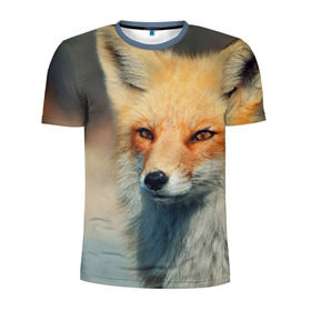Мужская футболка 3D спортивная с принтом Лисица , 100% полиэстер с улучшенными характеристиками | приталенный силуэт, круглая горловина, широкие плечи, сужается к линии бедра | fox | животное | зверь | красивая | лес | лис | лиса | лисенок | лисица | лисичка | мех | патрикеевна | песец | плутовка | прикольная | природа | рыжая | рыжий цвет | сказка | хвост | хитрая | хищник