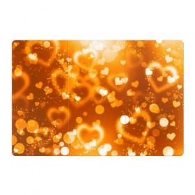 Магнитный плакат 3Х2 с принтом Сердечки в золоте , Полимерный материал с магнитным слоем | 6 деталей размером 9*9 см | Тематика изображения на принте: желтый | золотое | сердечки | яркий