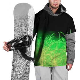 Накидка на куртку 3D с принтом Зеленые искры , 100% полиэстер |  | 3d | абстракция | брызги | зеленый | искры | линии | полосы | прикольные | салют | свет | узоры | яркие