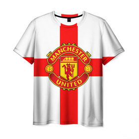 Мужская футболка 3D с принтом Manchester united , 100% полиэфир | прямой крой, круглый вырез горловины, длина до линии бедер | 3д | fc | manchester united | mu | англия | британия | игра | канониры | красные дьяволы | лондон | манчестер | мю | флаг | флаг британии | футбол | эмблема