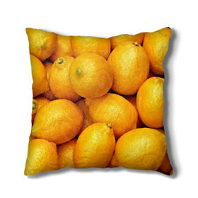 Подушка 3D с принтом Лимончики , наволочка – 100% полиэстер, наполнитель – холлофайбер (легкий наполнитель, не вызывает аллергию). | состоит из подушки и наволочки. Наволочка на молнии, легко снимается для стирки | 3d | витамин | еда | желтый | лето | лимон | много | пища | прикольные | сочные | фрукты | цитрус | яркие