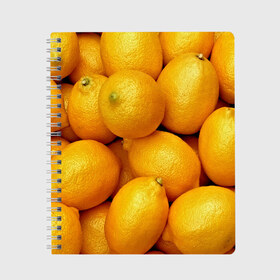 Тетрадь с принтом Лимончики , 100% бумага | 48 листов, плотность листов — 60 г/м2, плотность картонной обложки — 250 г/м2. Листы скреплены сбоку удобной пружинной спиралью. Уголки страниц и обложки скругленные. Цвет линий — светло-серый
 | 3d | витамин | еда | желтый | лето | лимон | много | пища | прикольные | сочные | фрукты | цитрус | яркие