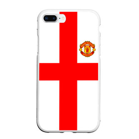 Чехол для iPhone 7Plus/8 Plus матовый с принтом Manchester united , Силикон | Область печати: задняя сторона чехла, без боковых панелей | Тематика изображения на принте: 3d | 3д | fc | manchester united | mu | англия | британия | игра | канониры | красные дьяволы | лондон | манчестер | мю | флаг | флаг британии | футбол | эмблема