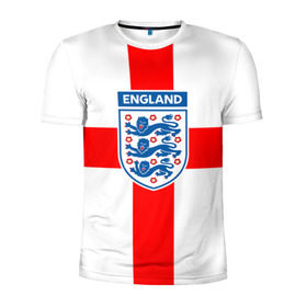 Мужская футболка 3D спортивная с принтом Сборная Англии , 100% полиэстер с улучшенными характеристиками | приталенный силуэт, круглая горловина, широкие плечи, сужается к линии бедра | англия | игра | лондон | сборная | футбол