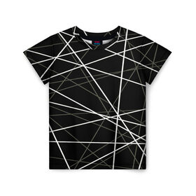 Детская футболка 3D с принтом geometry texture , 100% гипоаллергенный полиэфир | прямой крой, круглый вырез горловины, длина до линии бедер, чуть спущенное плечо, ткань немного тянется | геометрия | грани | изгиб | линии | полигоны | полосы | текстура