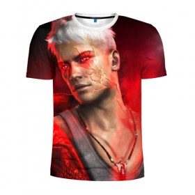 Мужская футболка 3D спортивная с принтом cry , 100% полиэстер с улучшенными характеристиками | приталенный силуэт, круглая горловина, широкие плечи, сужается к линии бедра | devil | dmc | may | игра