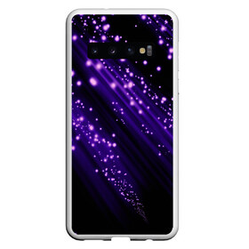 Чехол для Samsung Galaxy S10 с принтом Twinkle , Силикон | Область печати: задняя сторона чехла, без боковых панелей | Тематика изображения на принте: 3d | абстракция | блеск | линии | лучи | огоньки | полосы | прикольные | пятна | свет | темный | фиолетовый | яркие