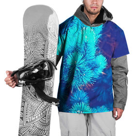 Накидка на куртку 3D с принтом Голубая ель , 100% полиэстер |  | Тематика изображения на принте: 3d | ёлка | ель | зелёный | лес | новый год | праздник | природа | текстура | фон
