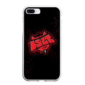 Чехол для iPhone 7Plus/8 Plus матовый с принтом csgo - HellRaisers (Black collection) , Силикон | Область печати: задняя сторона чехла, без боковых панелей | 0x000000123 | csgo | hellraisers | hr | ксго | хелрейзерс