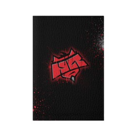 Обложка для паспорта матовая кожа с принтом cs:go - HellRaisers (Black collection) , натуральная матовая кожа | размер 19,3 х 13,7 см; прозрачные пластиковые крепления | 0x000000123 | csgo | hellraisers | hr | ксго | хелрейзерс